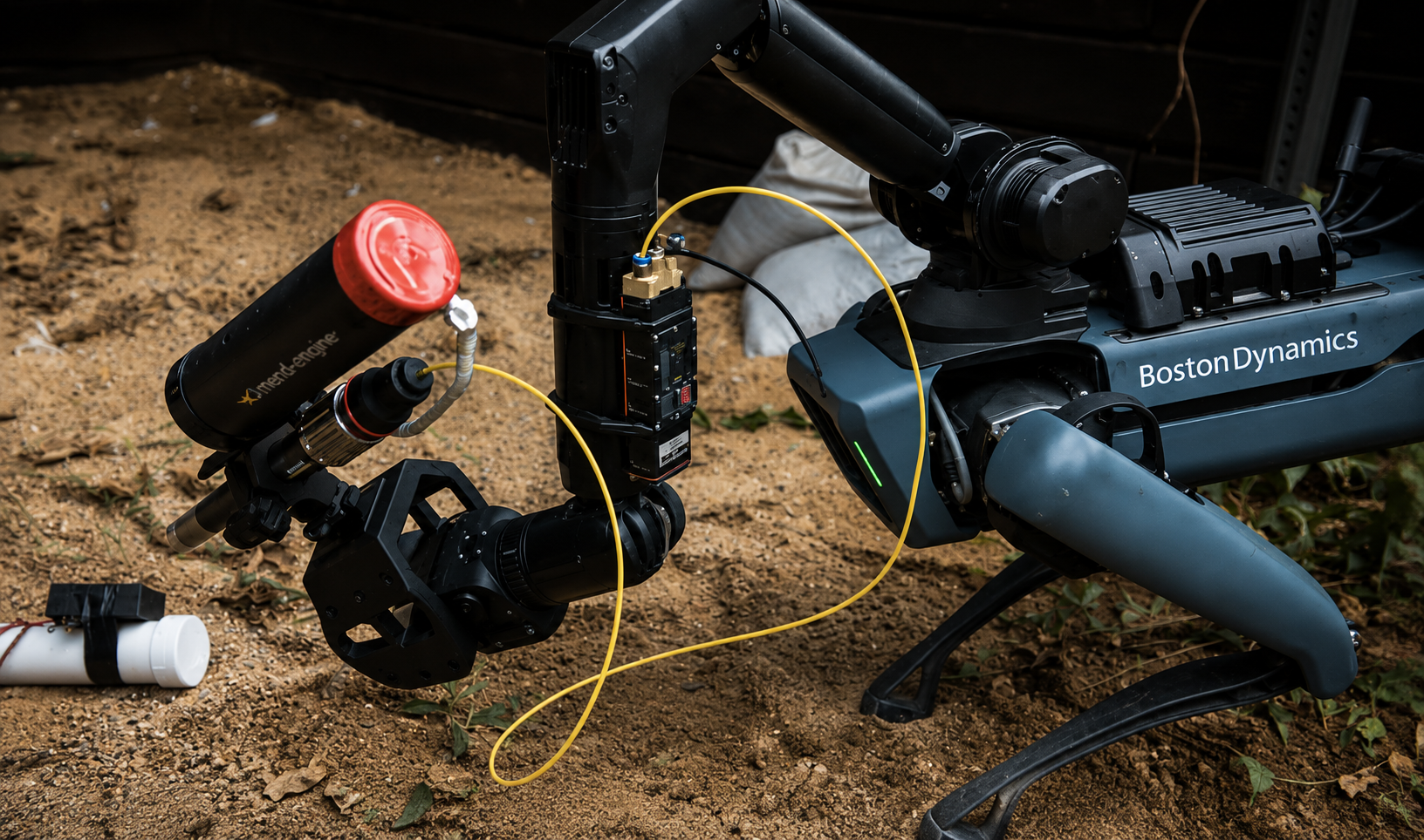 Spot com disruptor acoplado para neutralização remota
